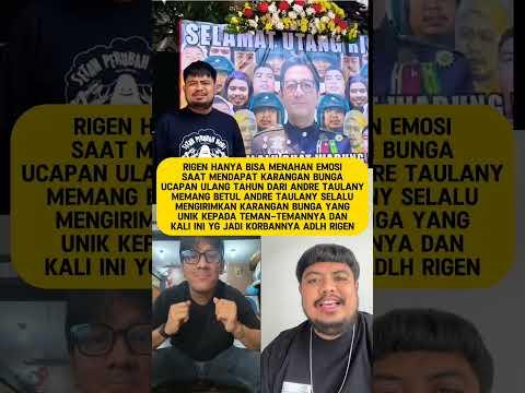 Rigen emosi saat terima karangan bunga dari Andre Taulany